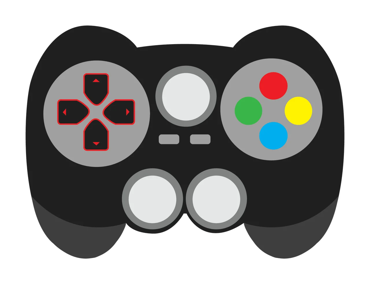 Controller Black Silhouette Game Shape white and 33 F16 gamer 2024 Big