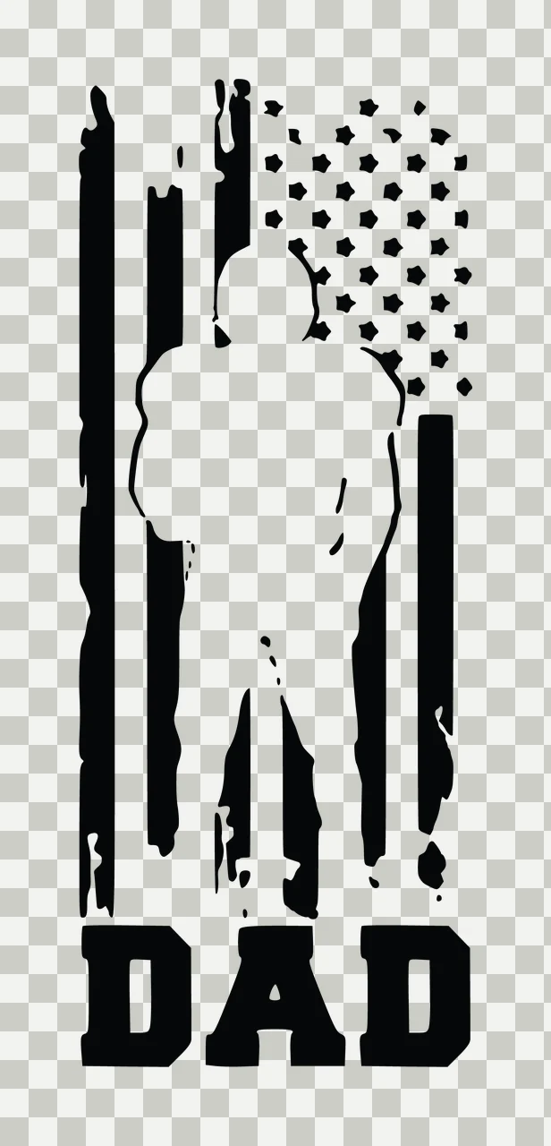 Football Dad Player American Flag Graphic standing stars stripes transparency and detail preview thumbnail