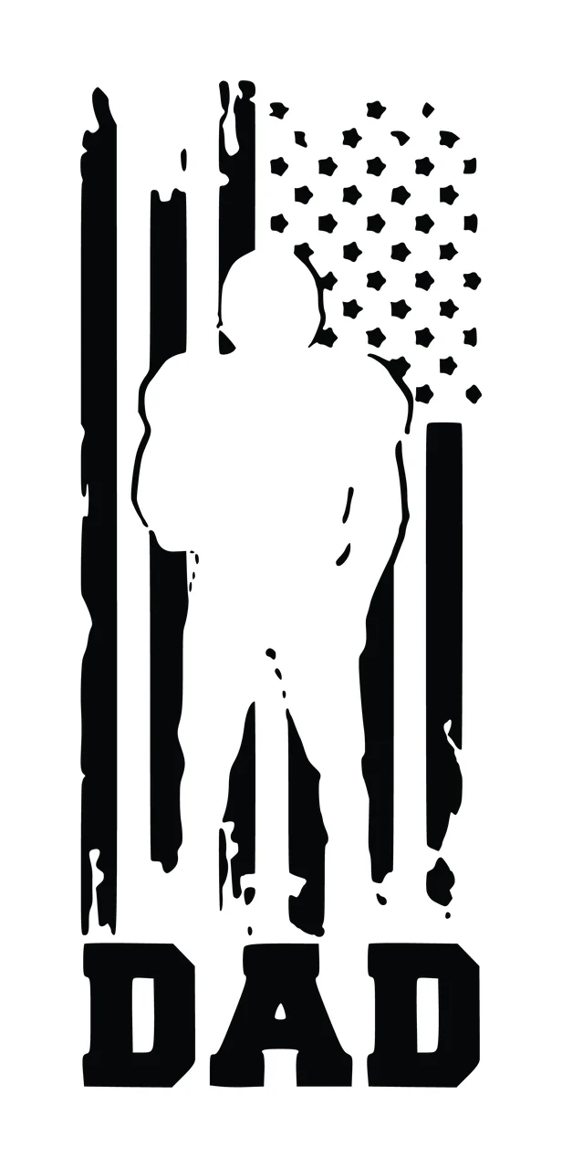 Football Dad Player American Flag Graphic standing stars stripes