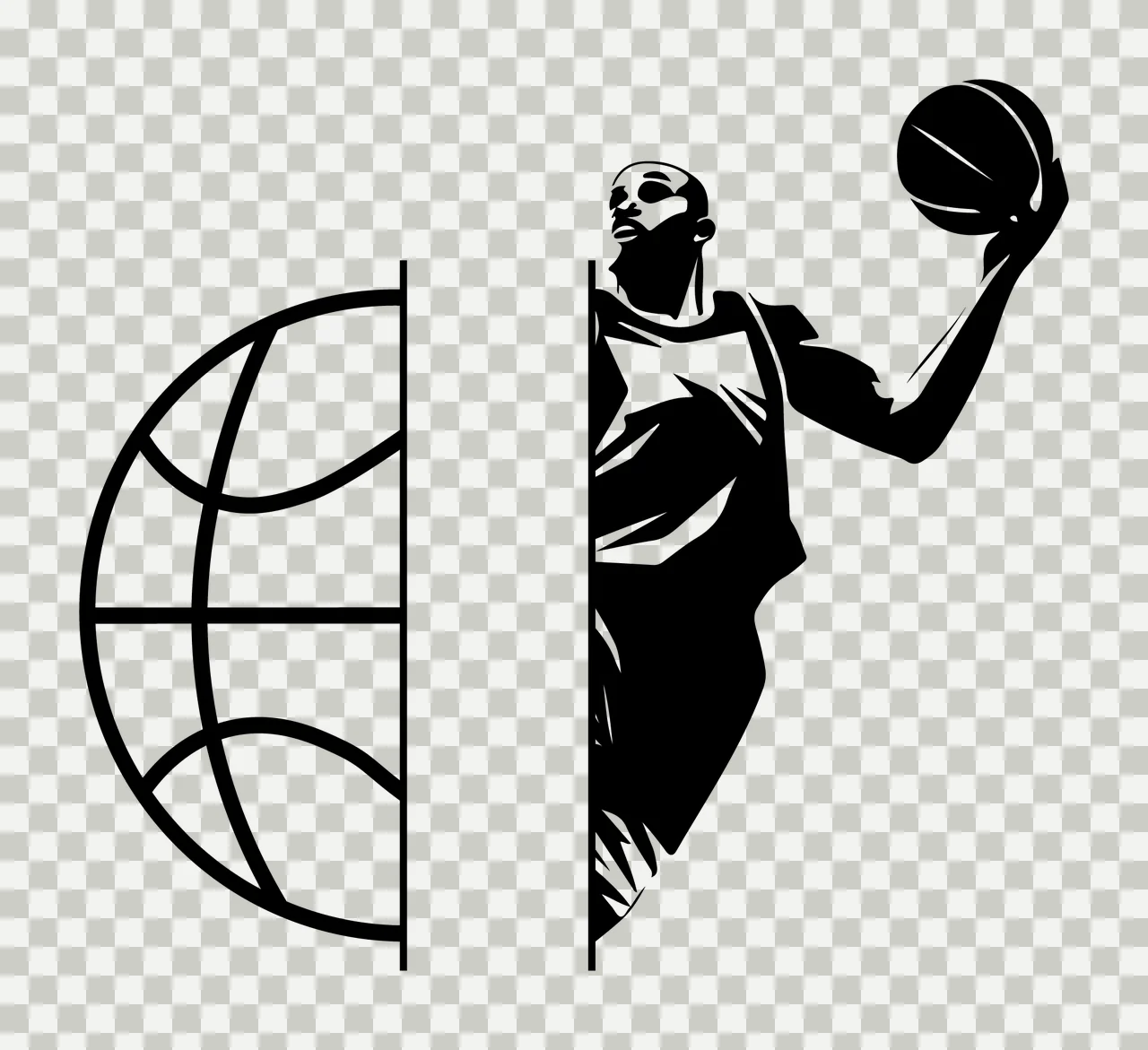 Can Glass Wrap Basketball Player Reaching With Globe transparency and detail preview thumbnail