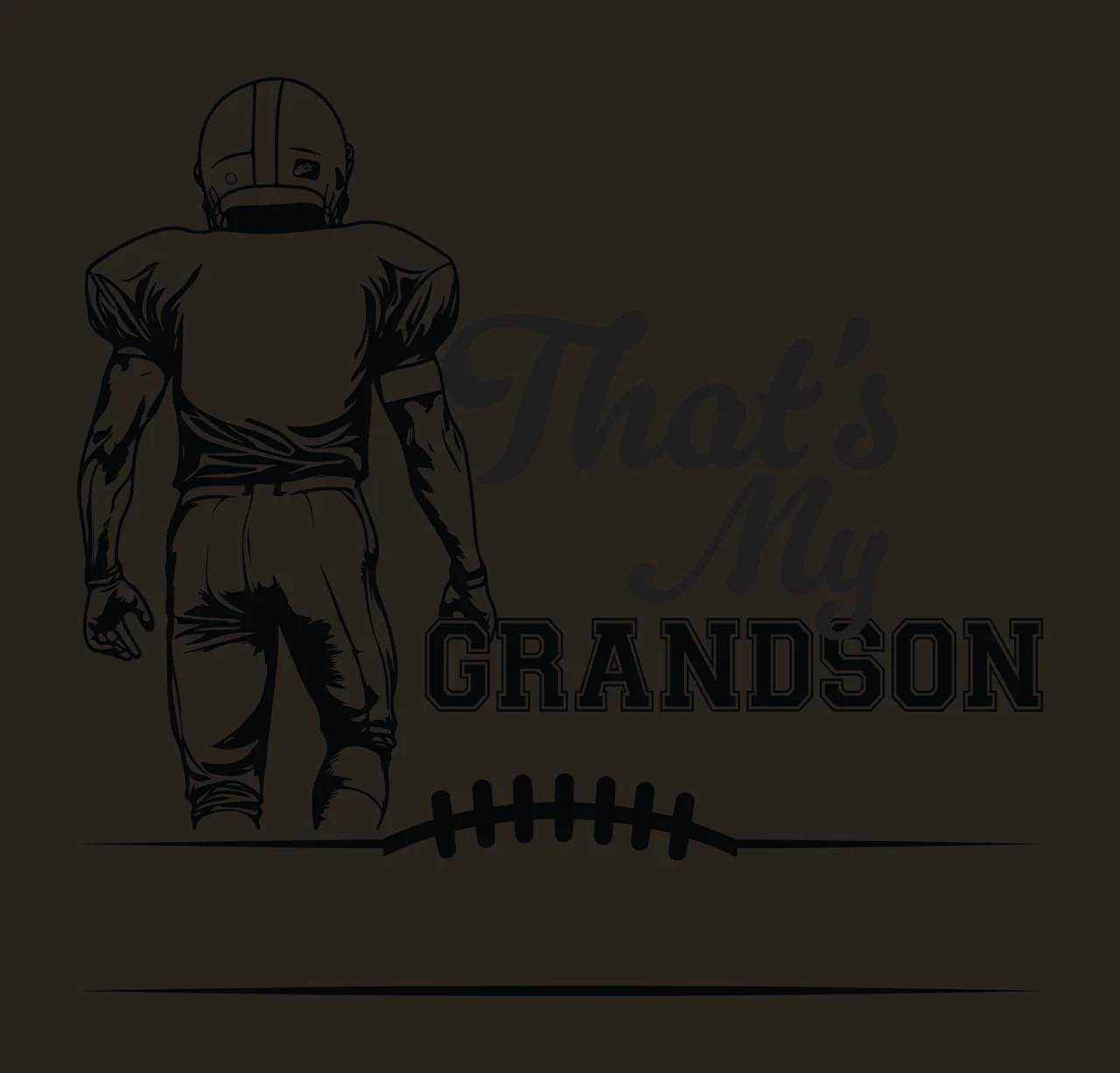 Football Player Illustration standing helmet line art Variation contrast preview thumbnail