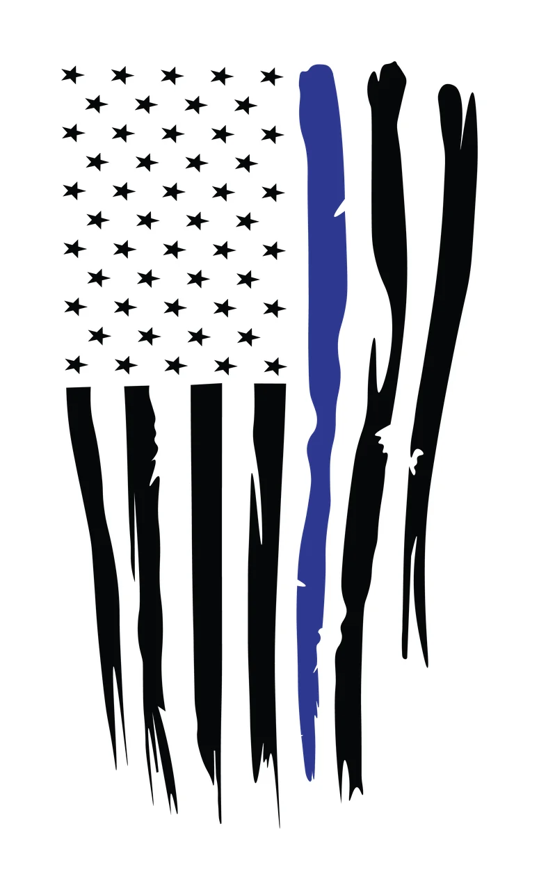 Flag Stars Of Flag Stars Vertical Distressed Silhouette Hanging