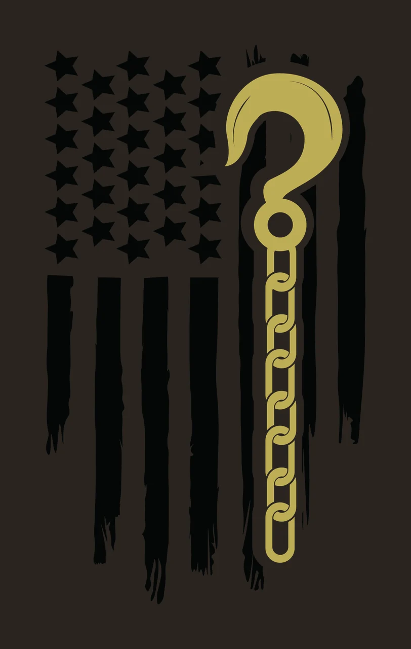 Flag American Crane Hook And Chain stars stripes distressed contrast preview thumbnail