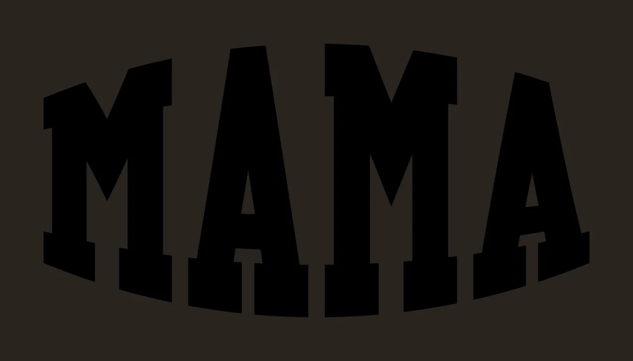 Mama Text In Arched Font contrast preview thumbnail