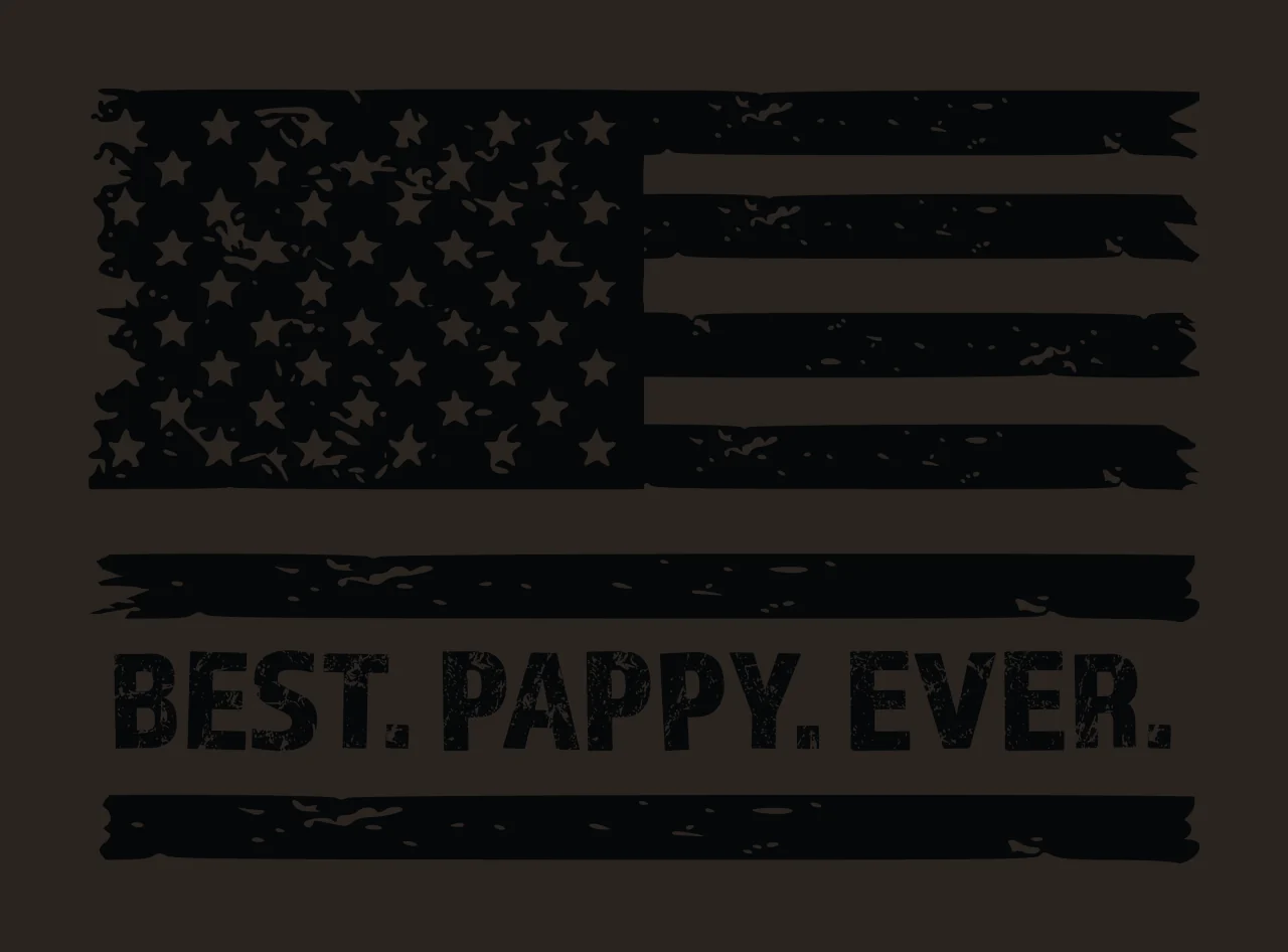 Best Pappy Ever Flag Distressed Graphic With Text displaying contrast preview thumbnail
