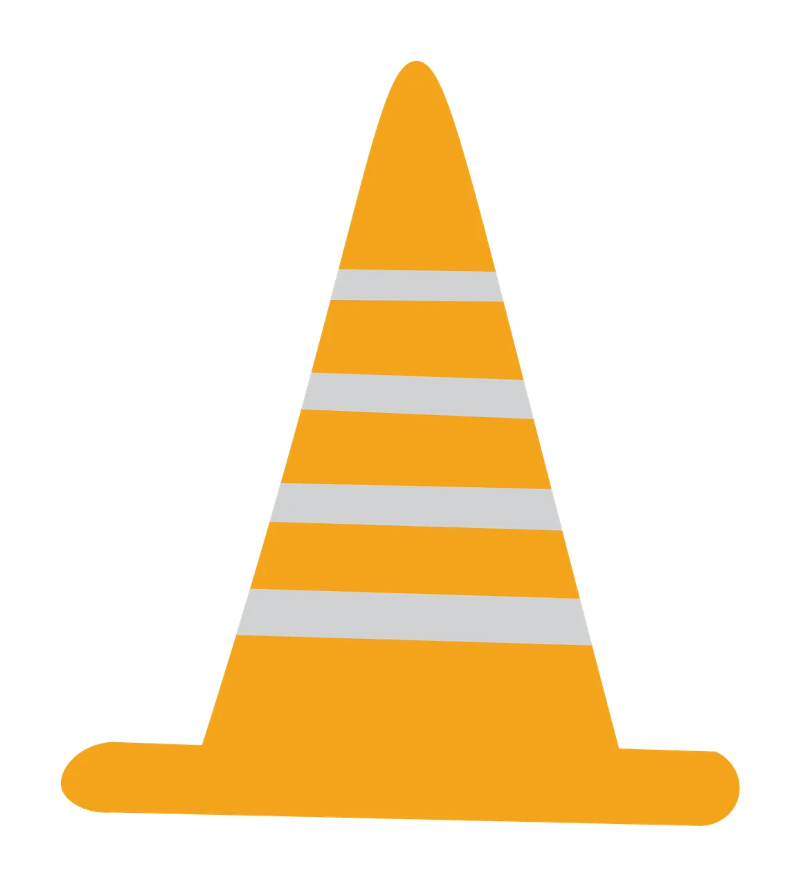 Construction Simple Solid Black Silhouette Of A Single cone
