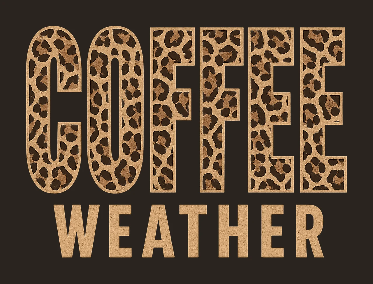 Coffee Leopard Print Coffee Fall Shirt Design Coffee Lover contrast preview thumbnail