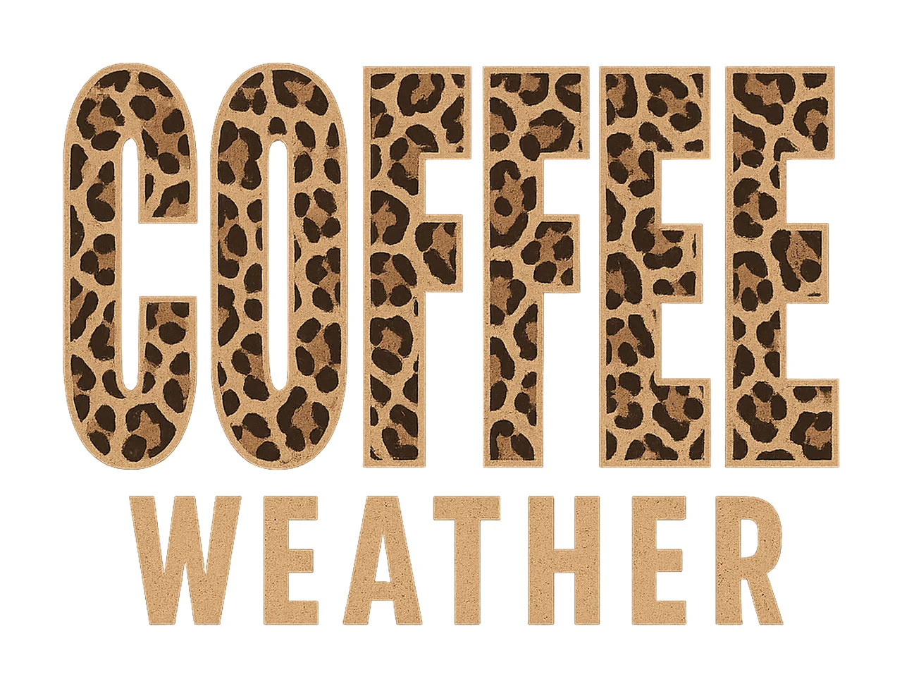 Coffee Leopard Print Coffee Fall Shirt Design Coffee Lover