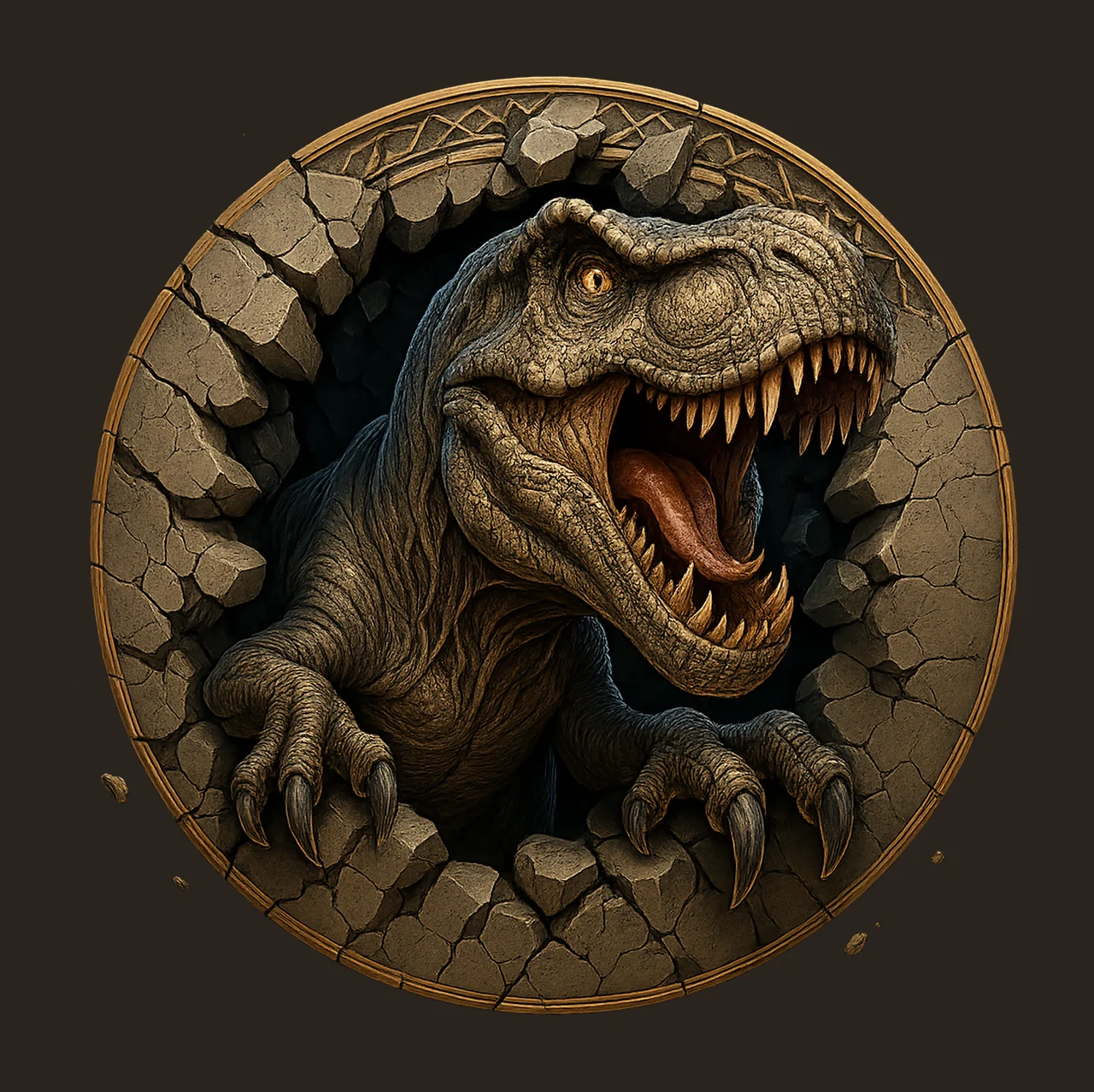 TRex Dinosaur 3D Dinosaur Head Sublimation Tyrannosaurus Rex contrast preview thumbnail