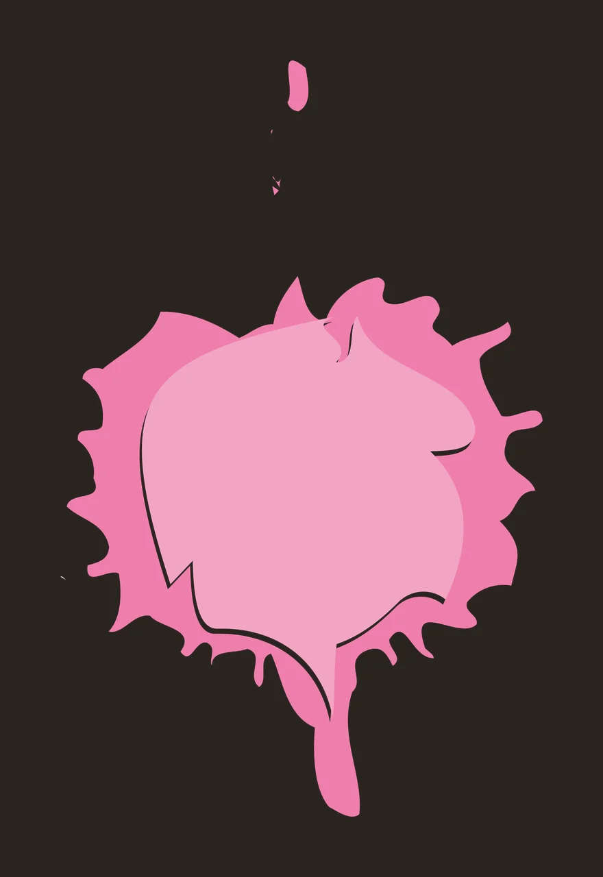 Keychain Spiky Circular Black Ink Blotch droplet abstract white contrast preview thumbnail