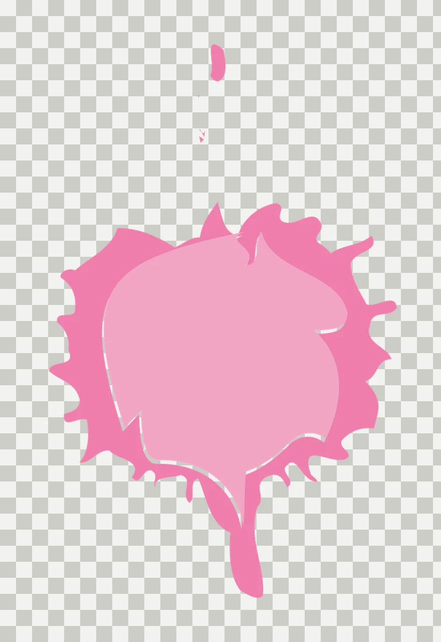 Keychain Spiky Circular Black Ink Blotch droplet abstract white transparency and detail preview thumbnail