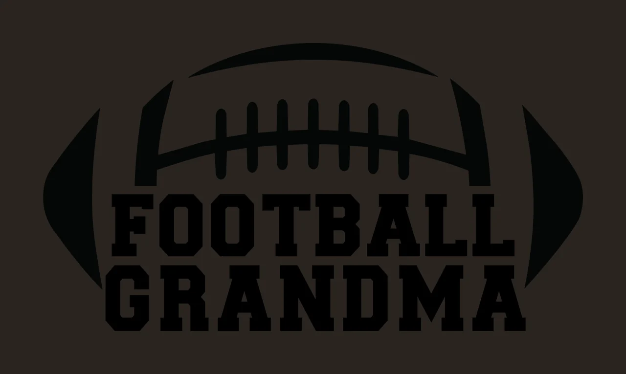 Football Grandma And Text Typography Design contrast preview thumbnail