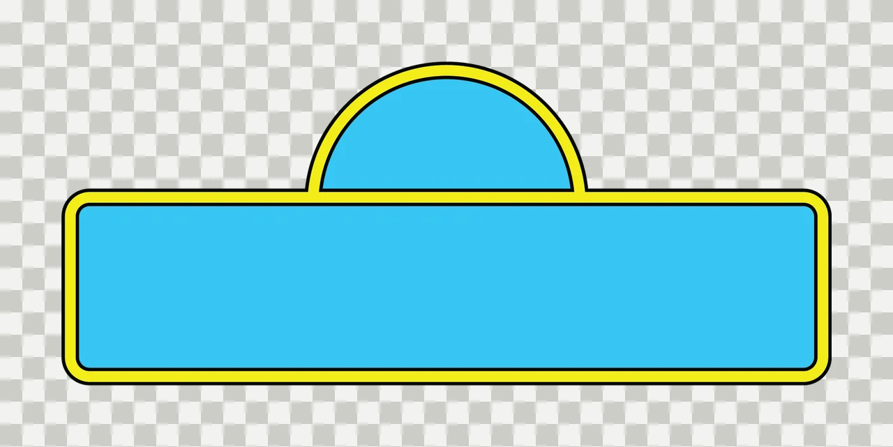 Sign Black Rectangular With A Rounded Top Semi Stationary rectangle transparency and detail preview thumbnail