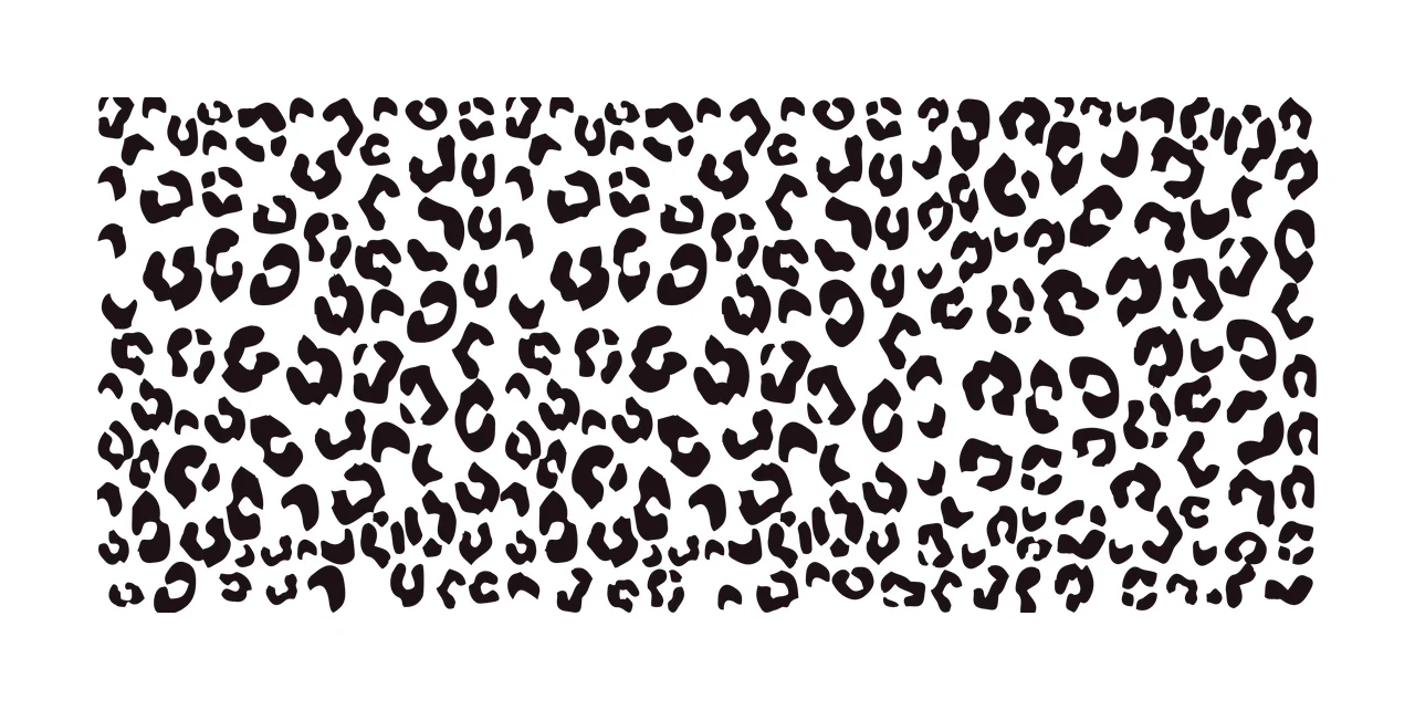 Can Glass Wrap Leopard Spot Pattern Texture Repeat spots black