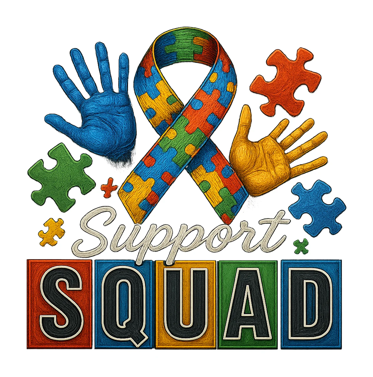 Support Squad Neurodiversity Inclusivity Advocate Design
