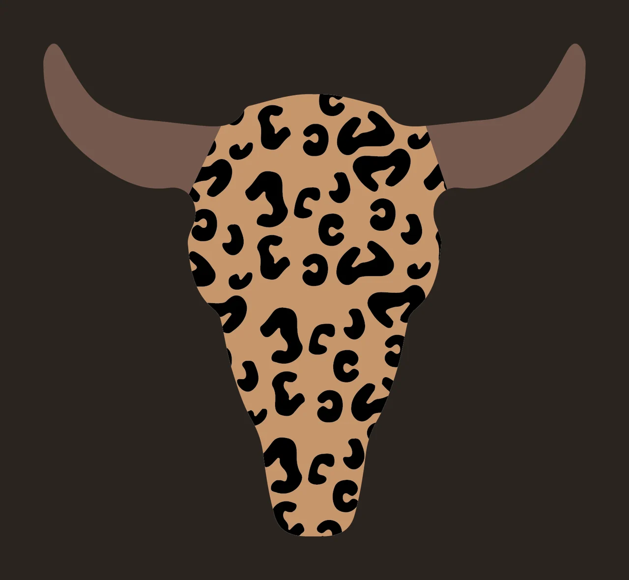 Bull Skull Silhouette On White horns black animal icon 4 F16 cow new contrast preview thumbnail