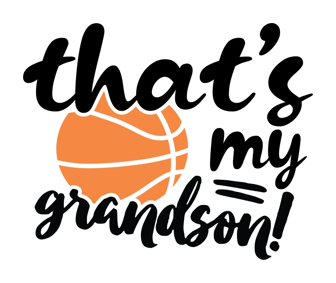 Is My That S My Grandson Basketball Graphic typography script and