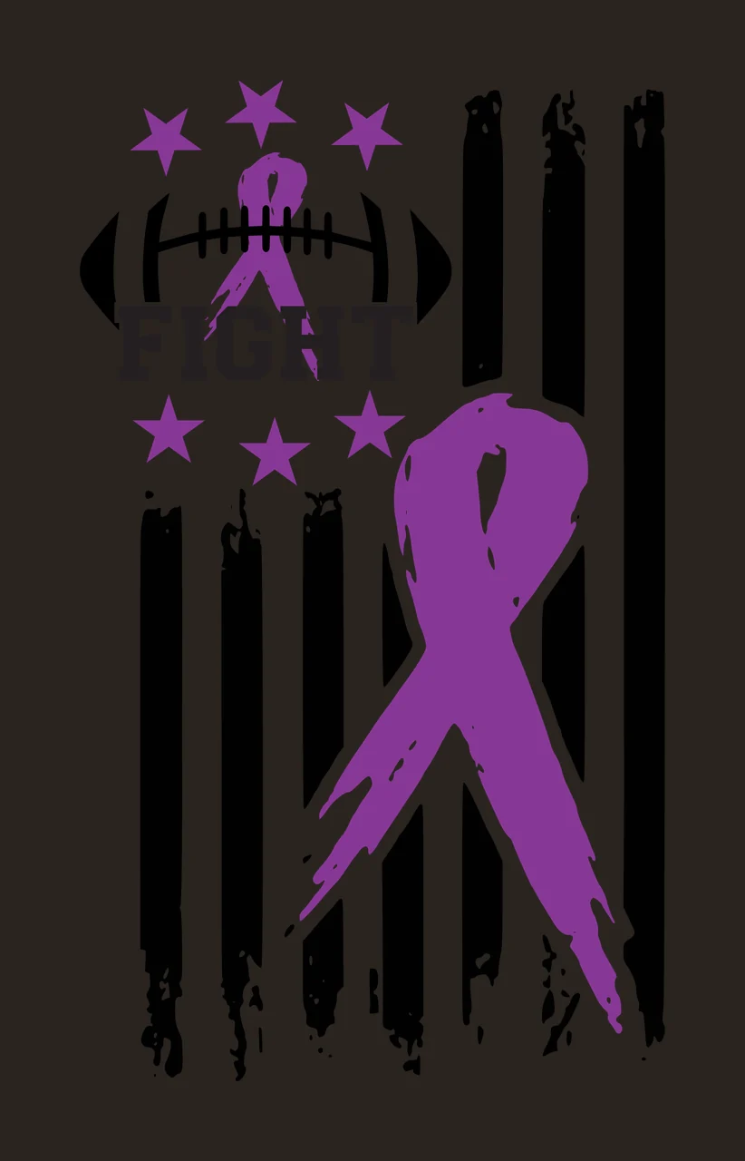 Fight Ribbon American Flag Pattern awareness overlay football contrast preview thumbnail