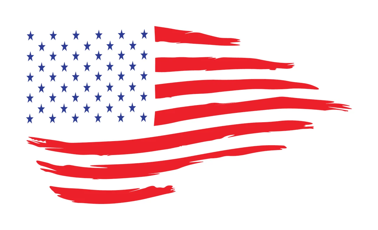Stars And Distressed Stripes Design waving star stripe black