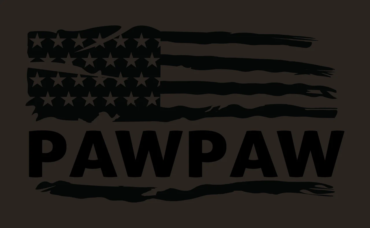 Flag Pawpaw Horizontal Distressed Graphic With The Word Variation contrast preview thumbnail