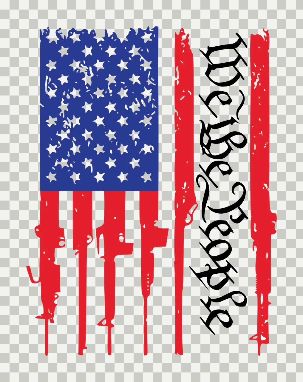 We People Flag A We The People Vertical stars rifles black transparency and detail preview thumbnail