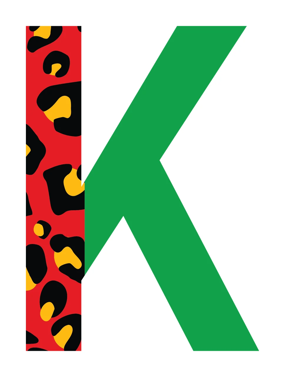 Can Glass Wrap K Letter With Leopard