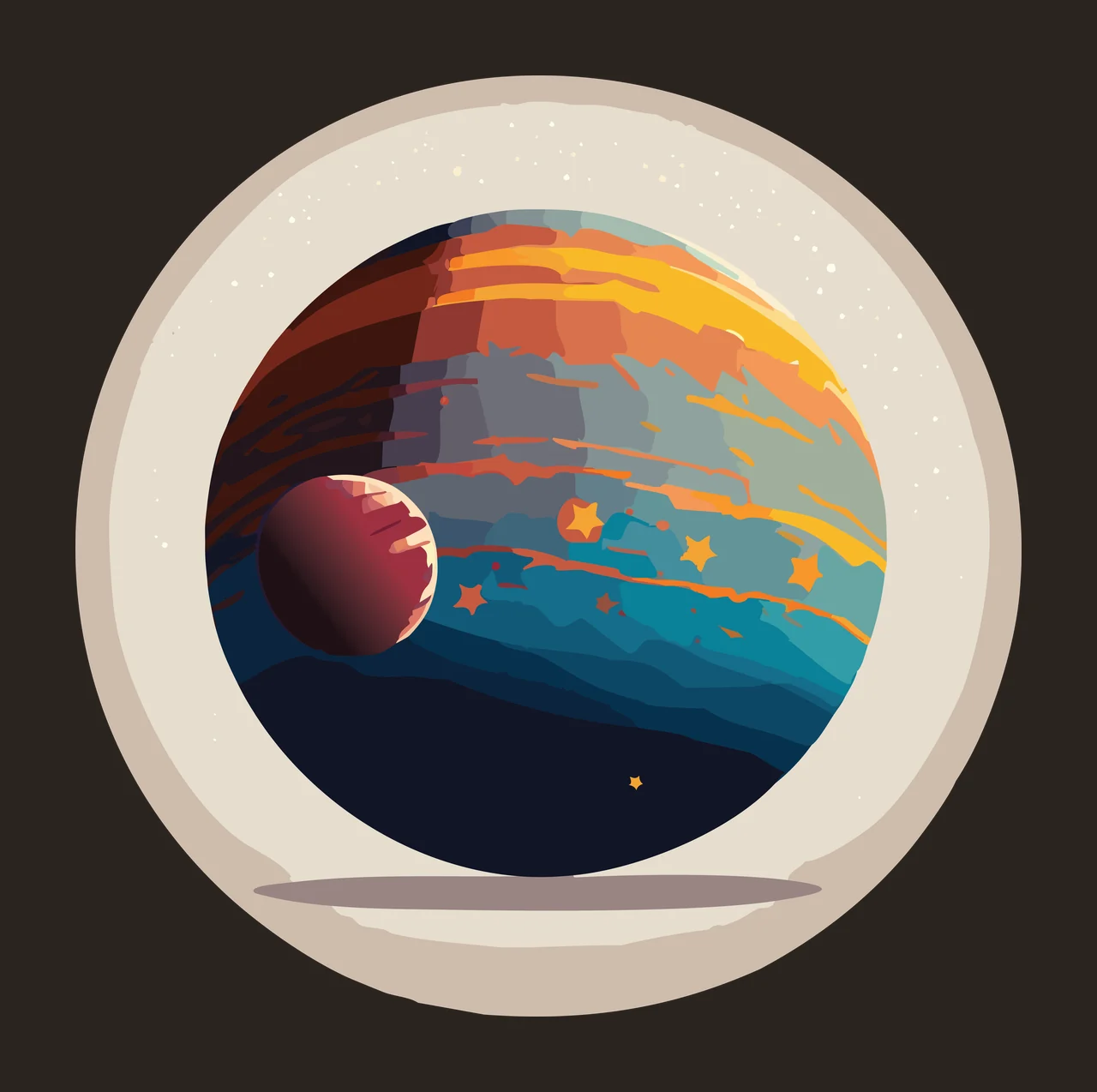 Single Large Black Circle centered minimalist white shape geometry contrast preview thumbnail