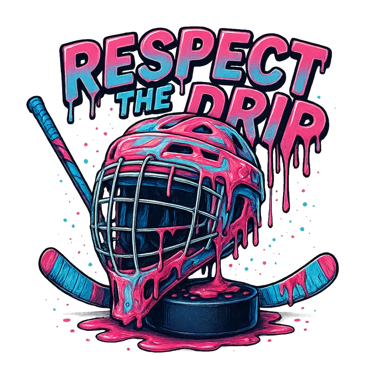 Hockey Drip Ice Cream Drip Respect The Drip Hockey Mama