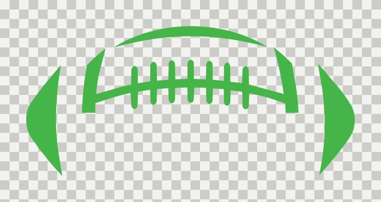 Simple Black And White Graphic Of A Football minimalist Variation transparency and detail preview thumbnail