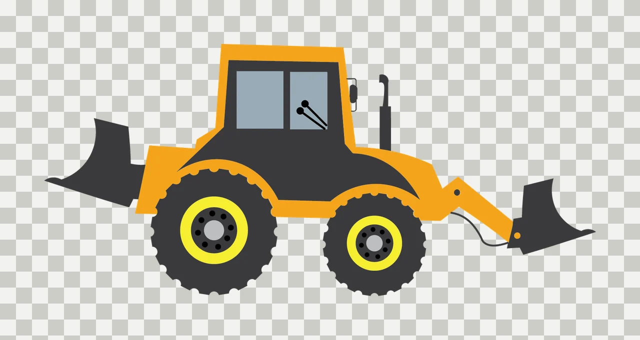 Construction Black Silhouette Of A Vehicle wheels blades machinery transparency and detail preview thumbnail