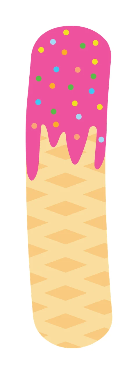 Ice Cream Font Character 33 scalable logo design icon