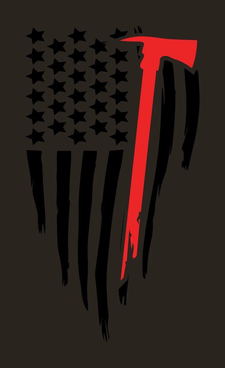 Flag American With Axe Silhouette distressed stars stripes contrast preview thumbnail