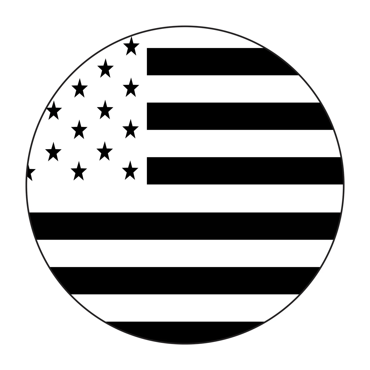 Solid Black Circular Shape Centered On A Plain circle minimalist flat