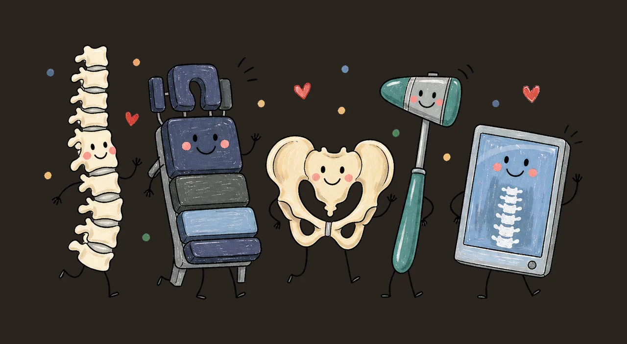 Chiropractor Occupation Doodles Cute Variation A contrast preview thumbnail