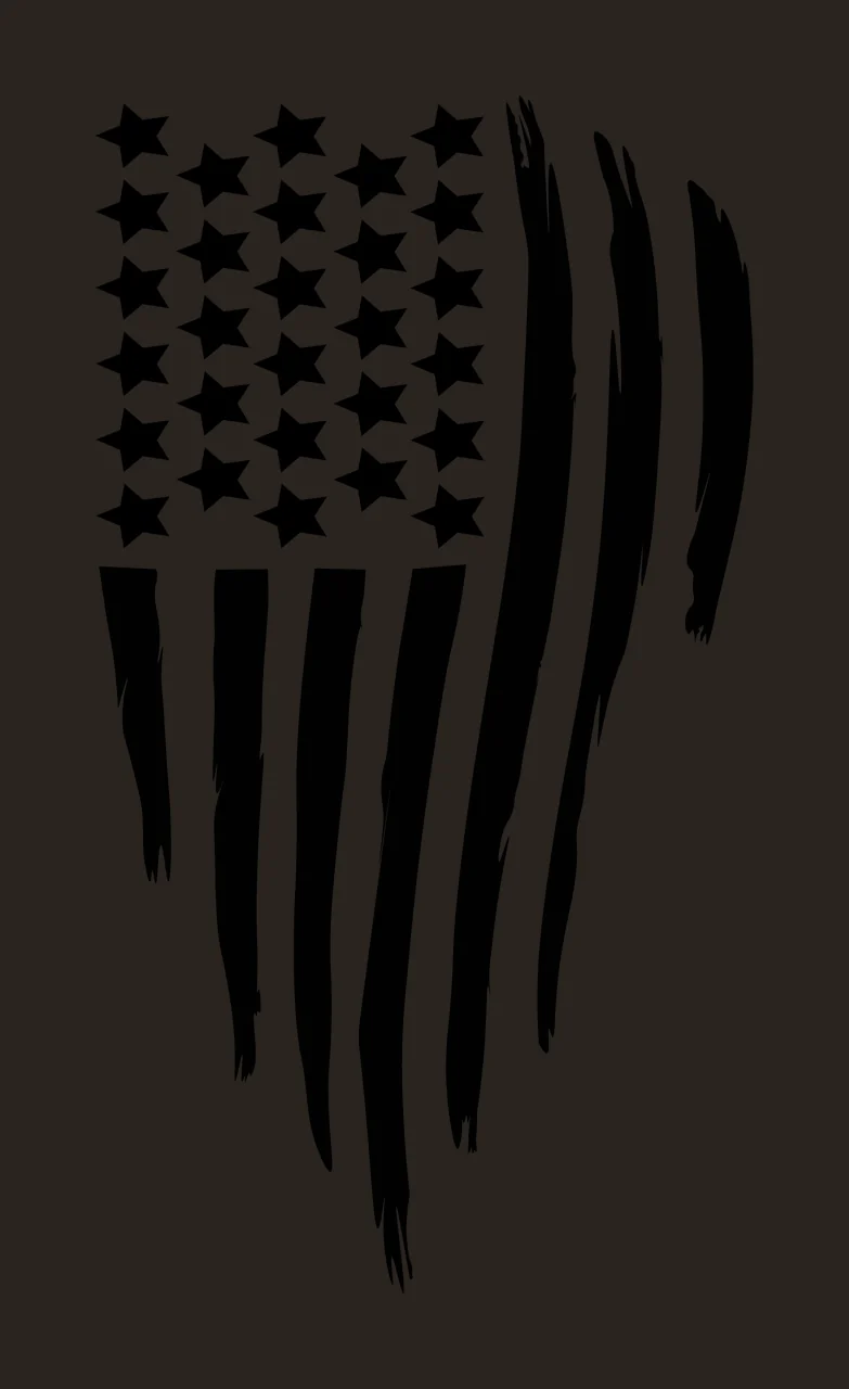 Black Flag Distressed American Stencil stars stripes white contrast preview thumbnail
