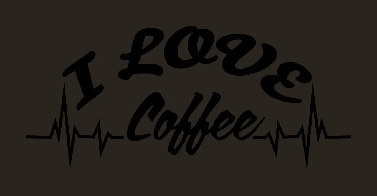 Can Glass Wrap I Love Coffee Text Graphic Static heart rate contrast preview thumbnail