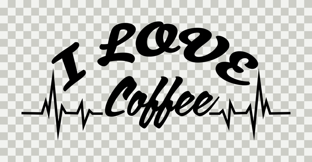 Can Glass Wrap I Love Coffee Text Graphic Static heart rate transparency and detail preview thumbnail