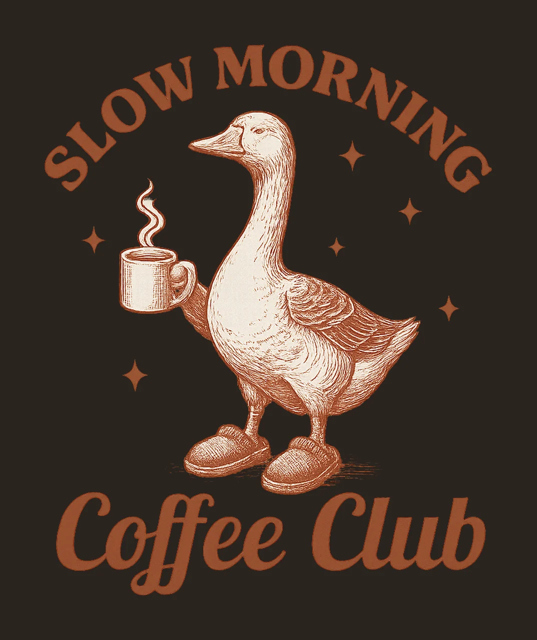 Funny Goose Coffee Club Retro Animal Artwork Sublimation contrast preview thumbnail