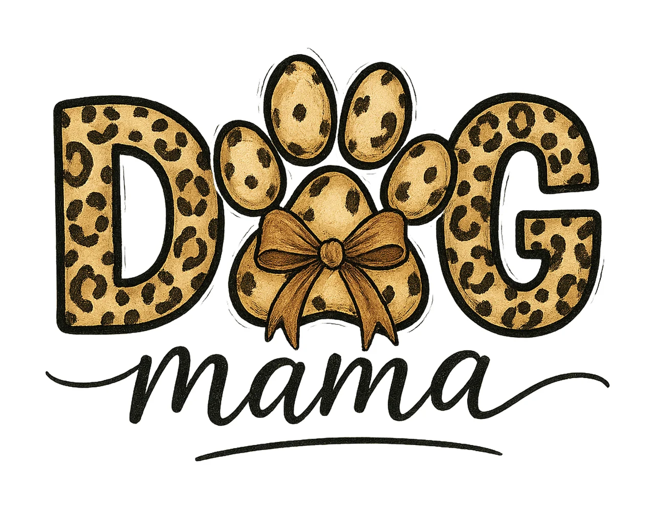 Custom Dog Mama Leopard Sleeve Design Dog Lover Sublimation