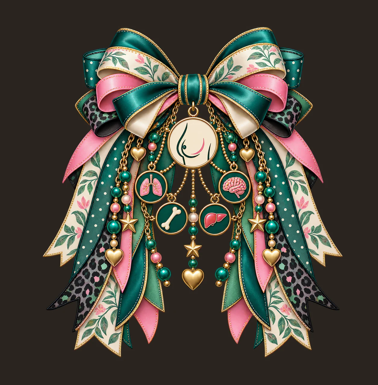 Metastatic Breast Cancer Awareness PNG, Awareness Ribbon and Organ Symbols Coquette Bow, No Text Clipart, Transparent Digital Download contrast preview thumbnail