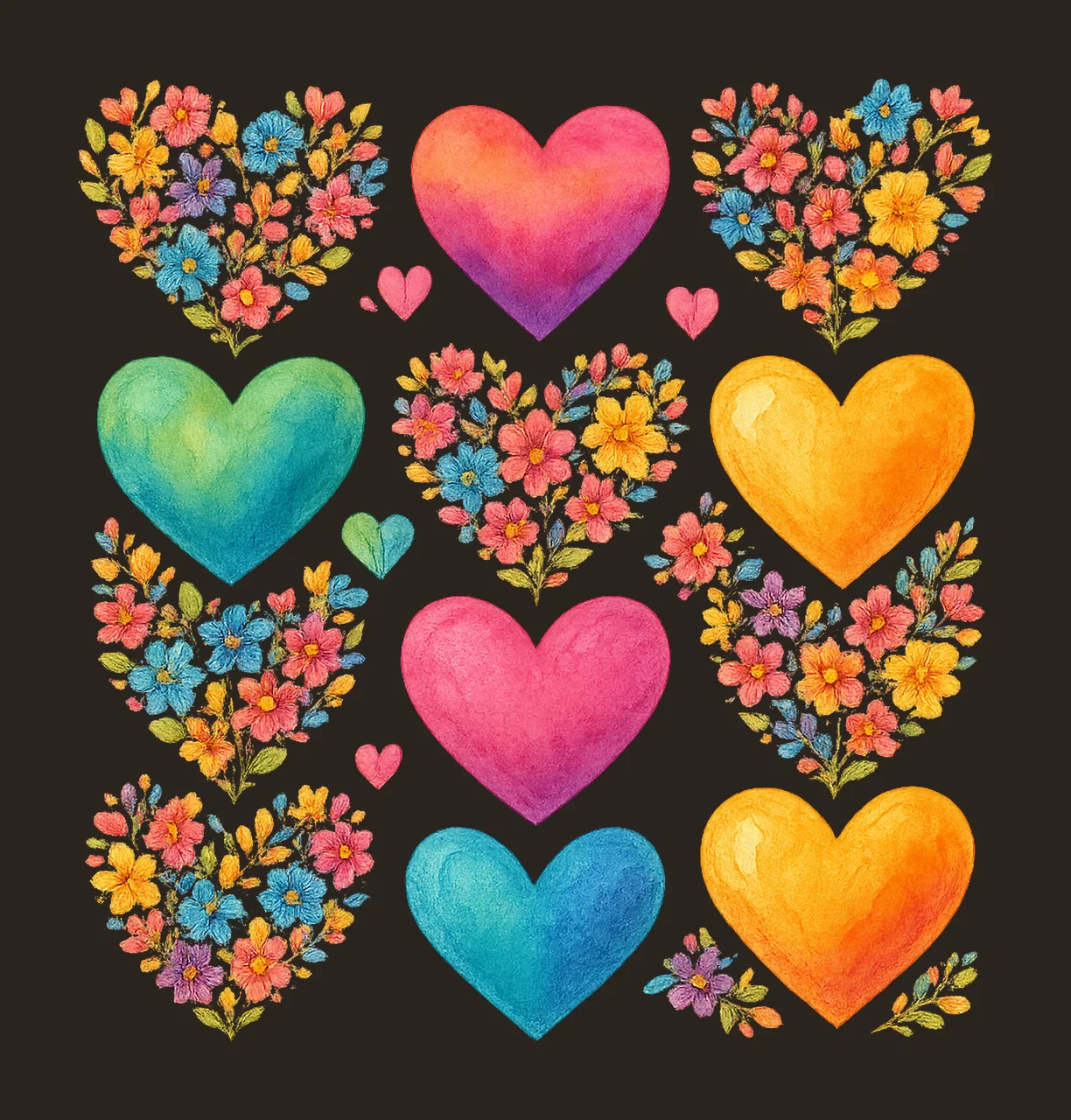 Valentines Day Heart Valentine Design XOXO Coquette Style contrast preview thumbnail