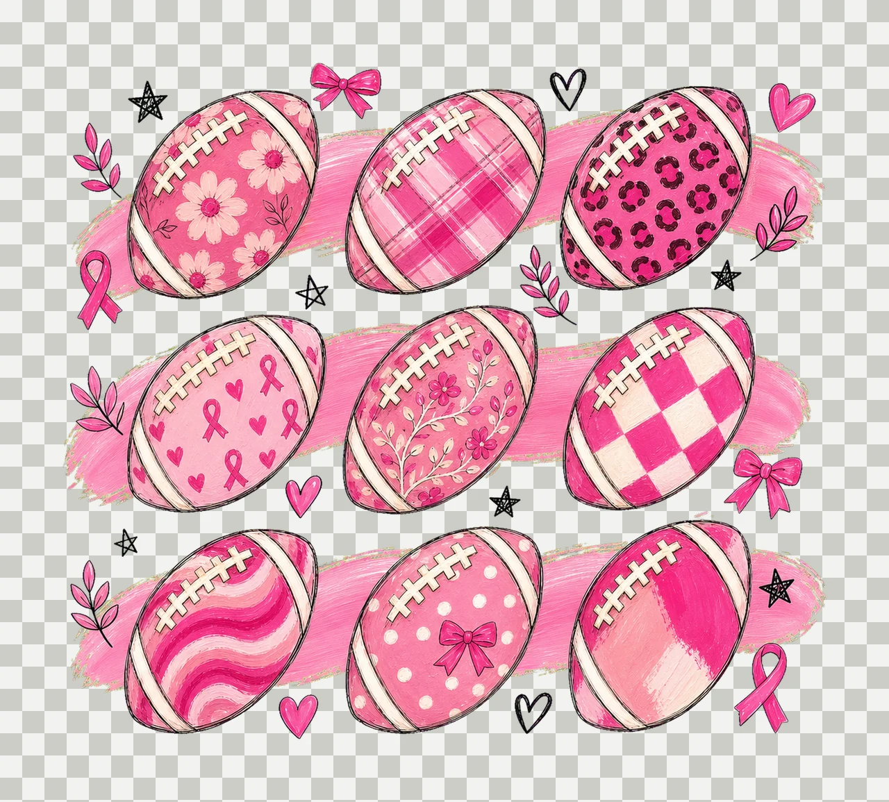 In October We Wear Pink Breast Cancer Breast Variation D transparency and detail preview thumbnail