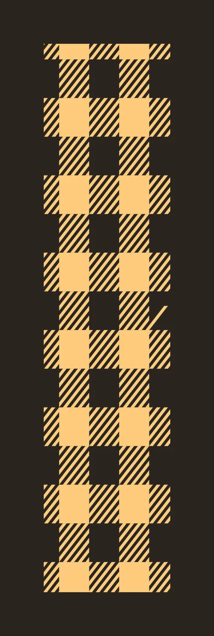 Gingham checkered pattern with checkered squares diagonal hatching lines vertical rectangular frame and classic textile inspired in white contrast preview thumbnail