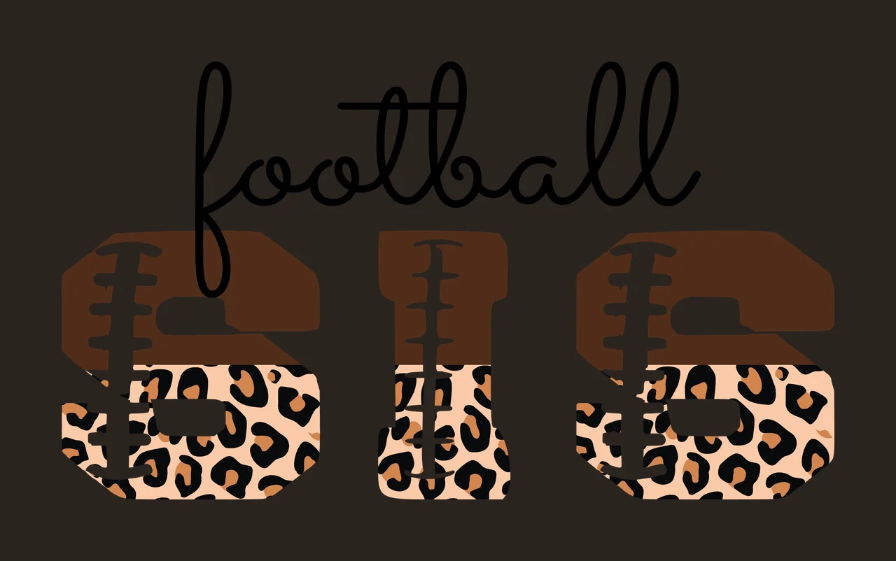 Football Leopard Football Sis With Pattern letters print laces contrast preview thumbnail