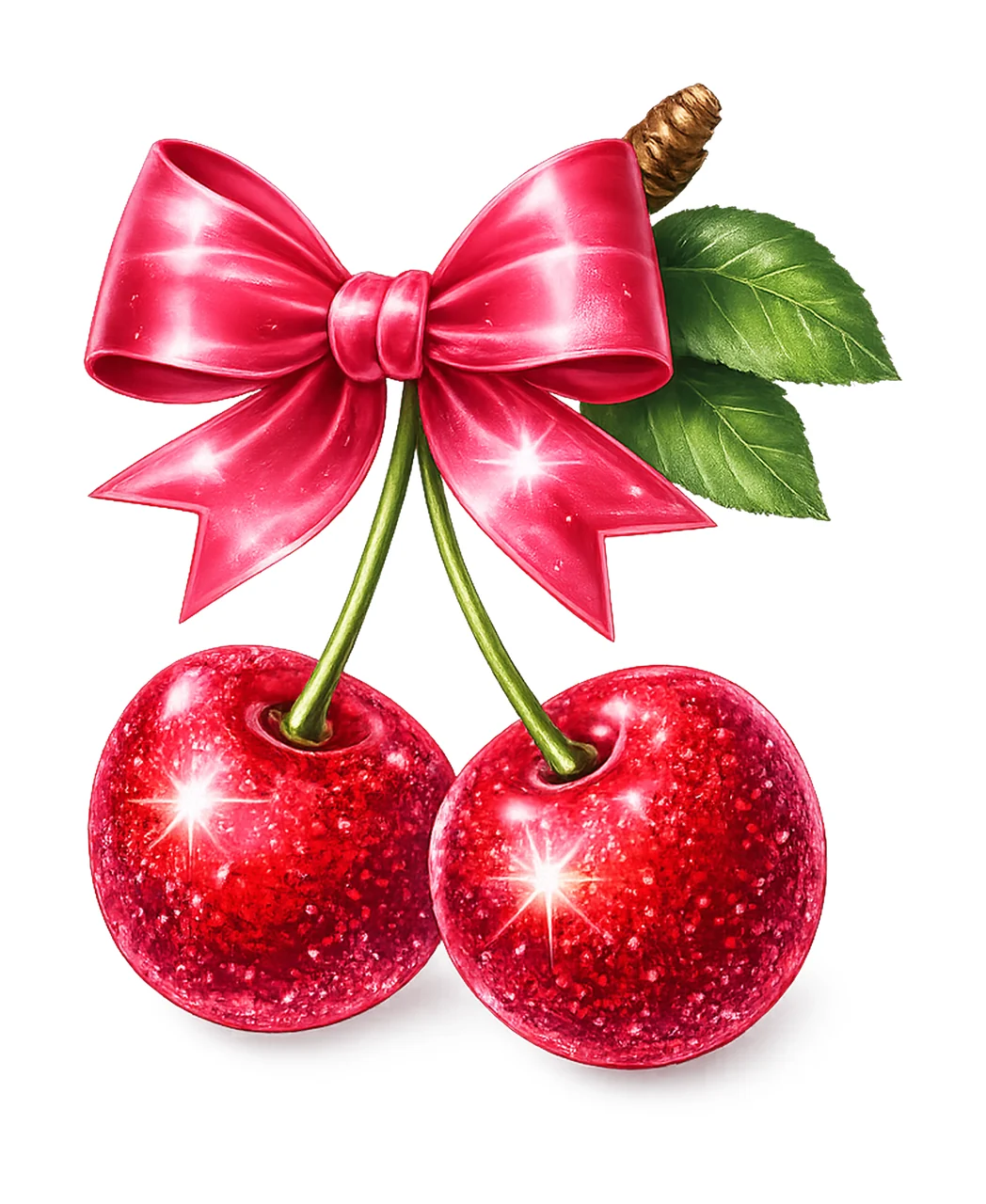 Coquette Cherry Bow Cherry Design Cute Fruit Artwork