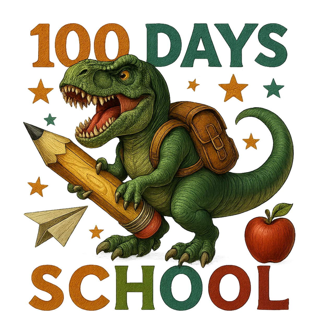 100 Days of School Dinosaur Celebration Gift Design Kids