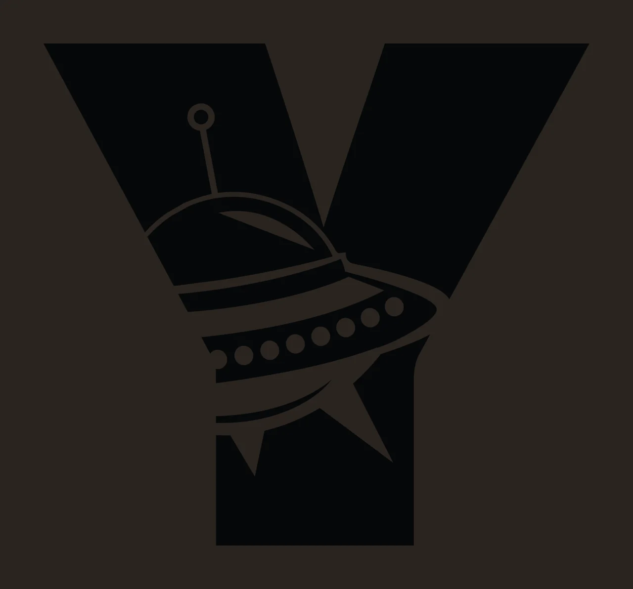Space Letter Y With Flying Saucer contrast preview thumbnail