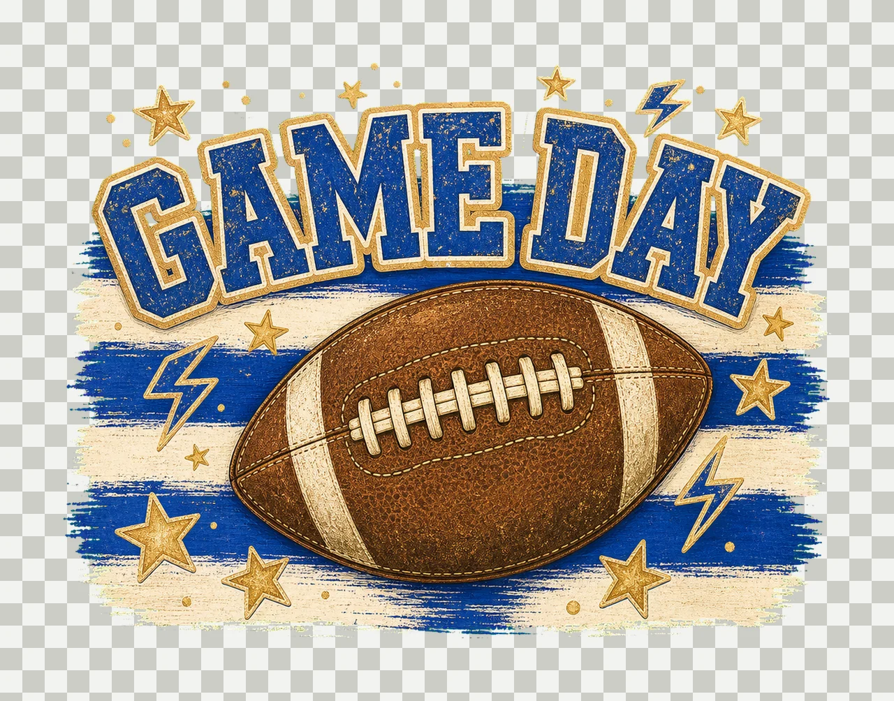 Football Stripes Preppy Shirt Design Trendy Variation C transparency and detail preview thumbnail