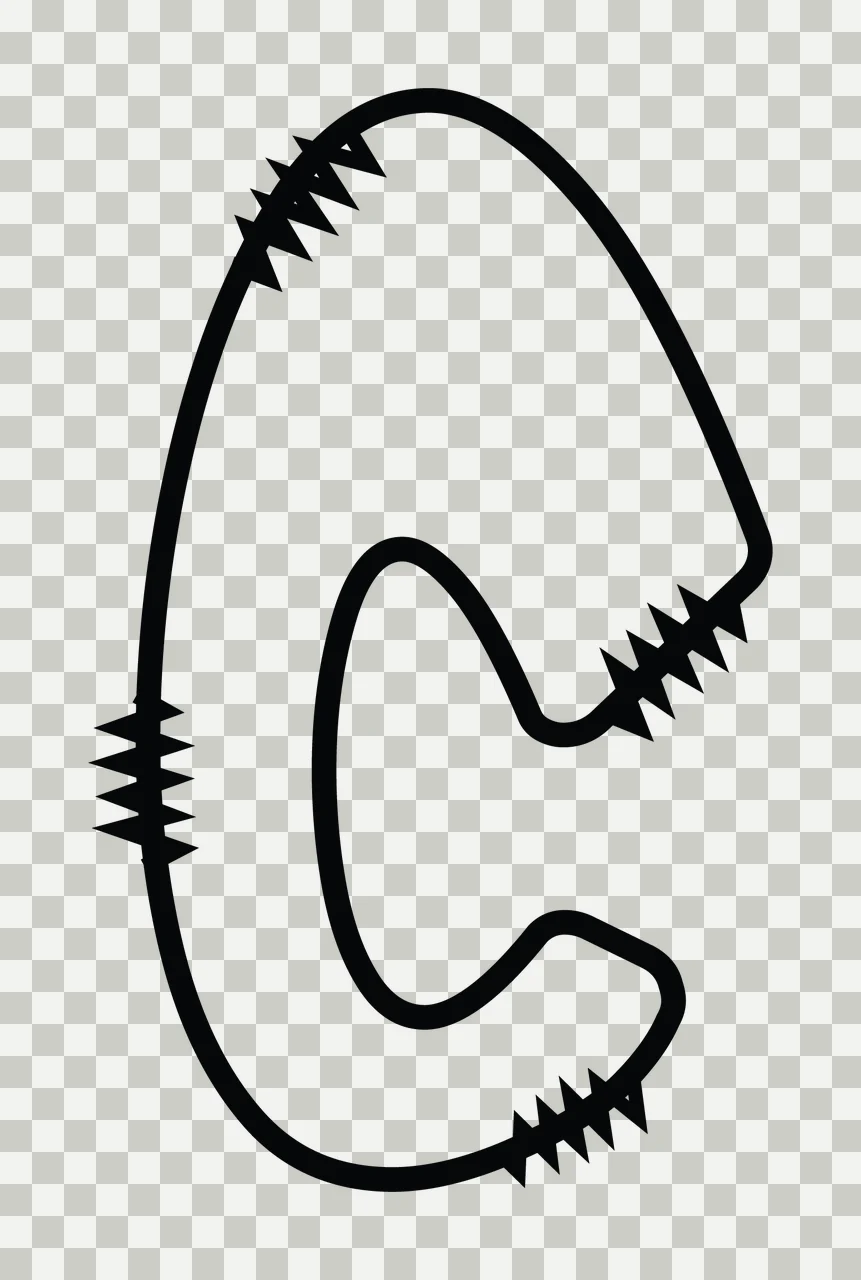Letters Doodle Character 11 hand drawn sketch whimsical scalable transparency and detail preview thumbnail