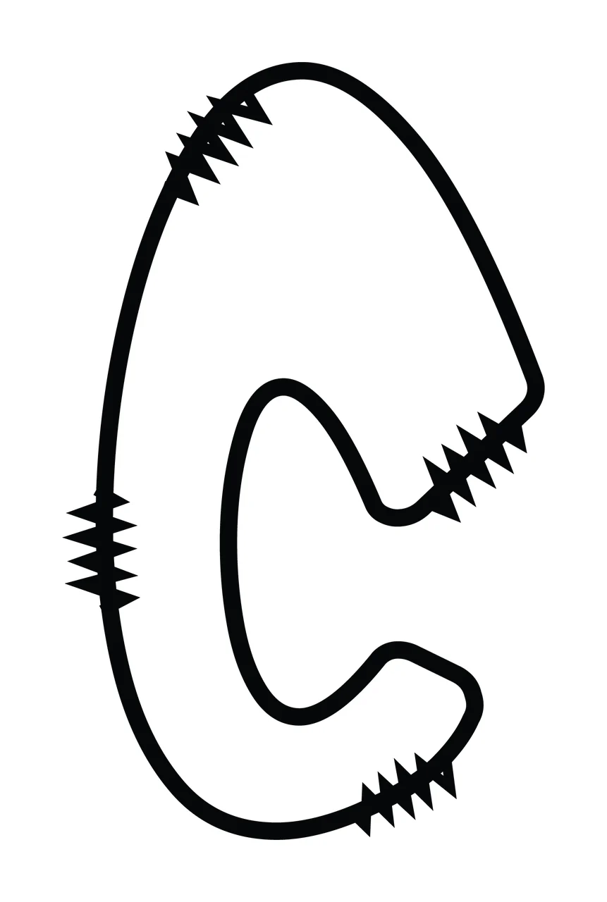 Letters Doodle Character 11 hand drawn sketch whimsical scalable